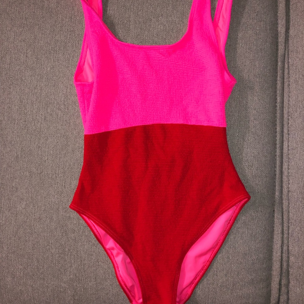 Pink & Red one piece swimsuit!